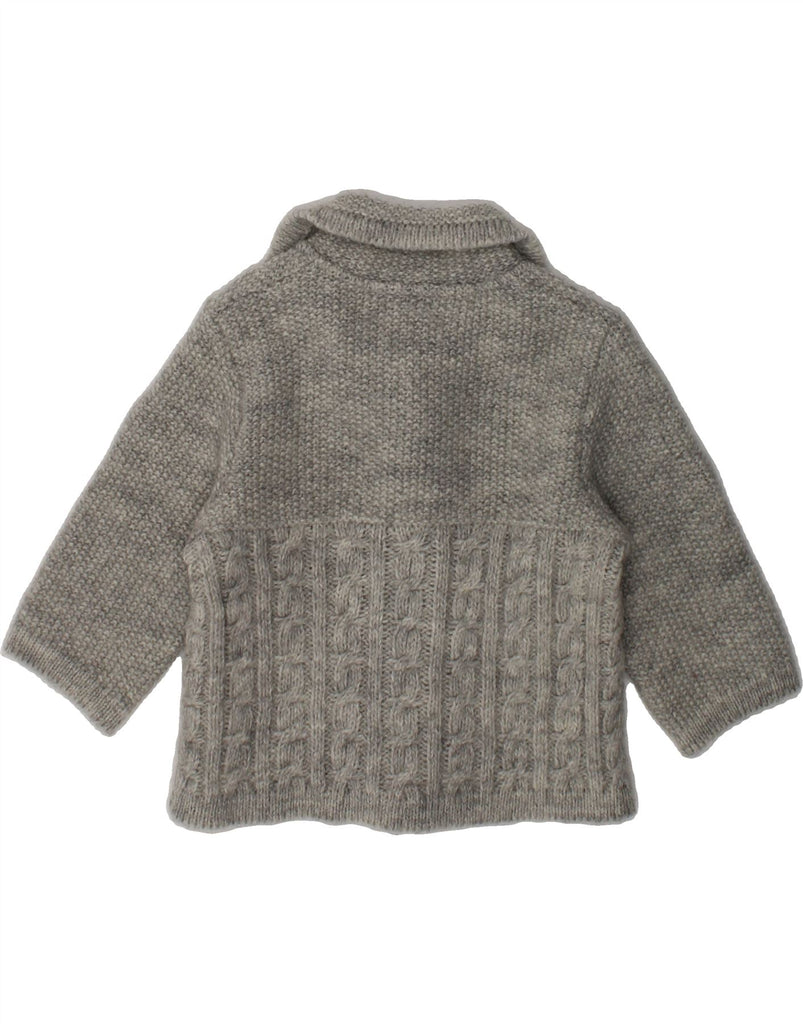 GIESSWEIN Baby Girls Cardigan Sweater 3-6 Months Grey Wool | Vintage Giesswein | Thrift | Second-Hand Giesswein | Used Clothing | Messina Hembry 