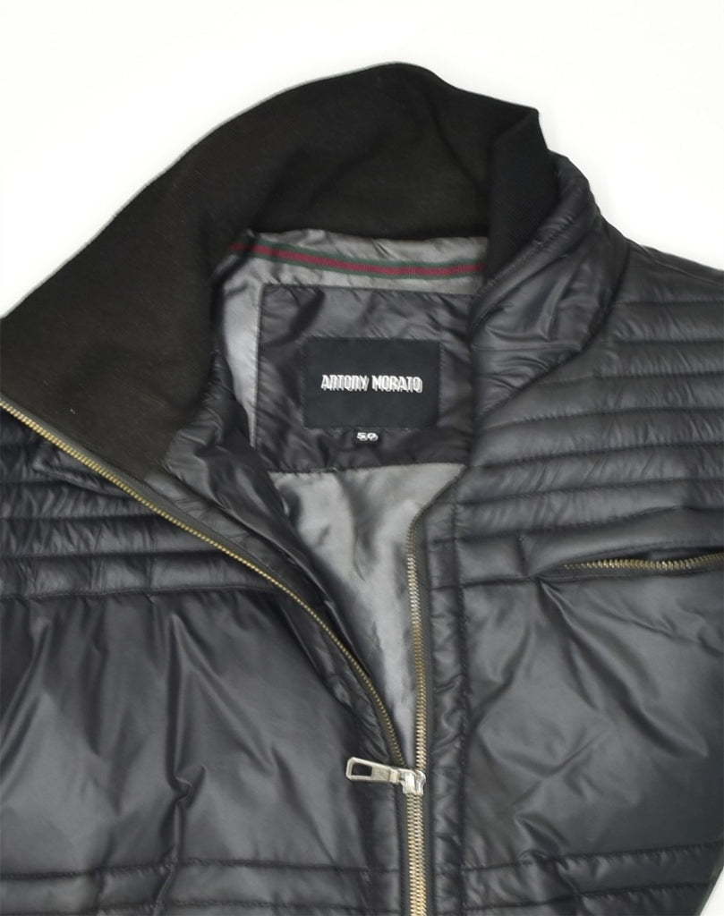 ANTONY MORATO Mens Padded Jacket IT 50 Large Black Polyester | Vintage Antony Morato | Thrift | Second-Hand Antony Morato | Used Clothing | Messina Hembry 