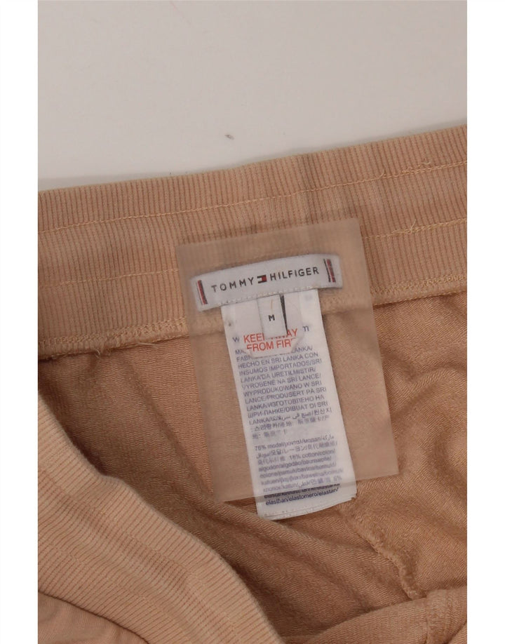 Tommy Hilfiger Womens Graphic Tracksuit Trousers UK 14 Medium Beige Modal