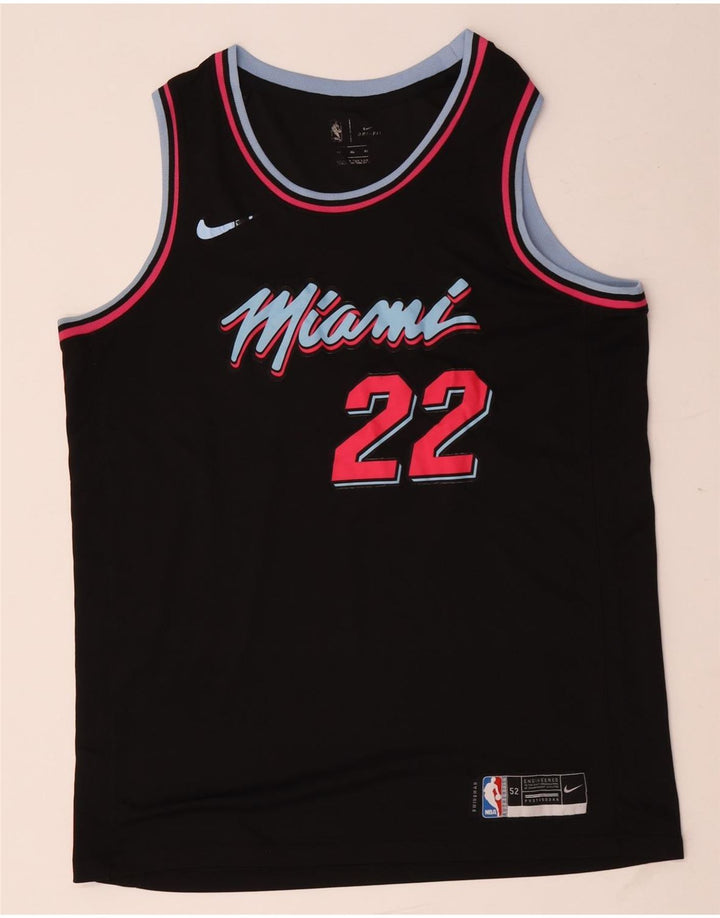 Nike Mens Miami Graphic T-Shirt Top XL Black Striped Polyester