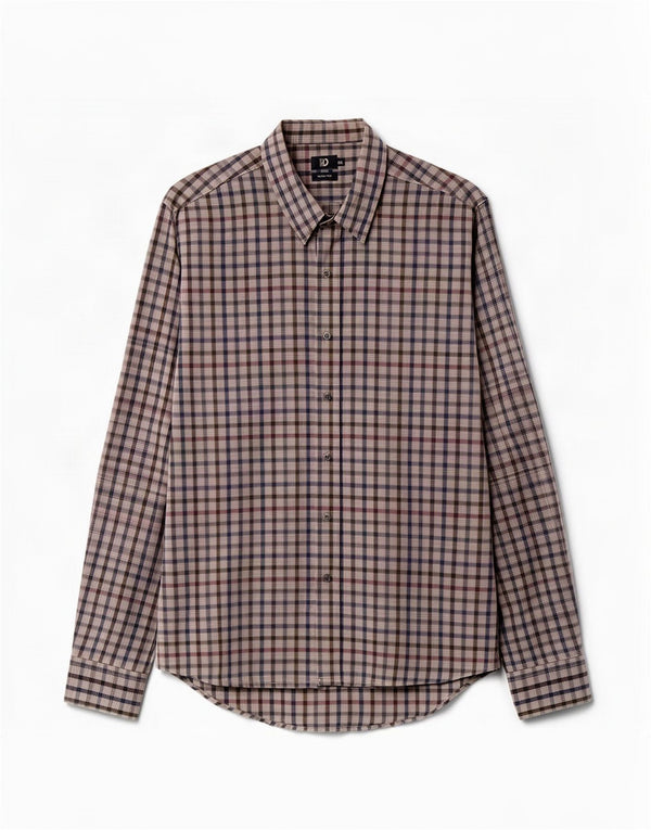 Dack's Mens Slim Fit Shirt 2XL Grey Check Cotton