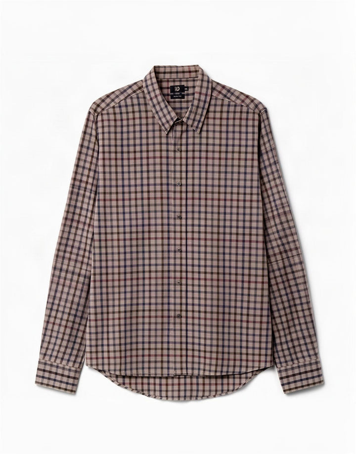 Dack's Mens Slim Fit Shirt 2XL Grey Check Cotton