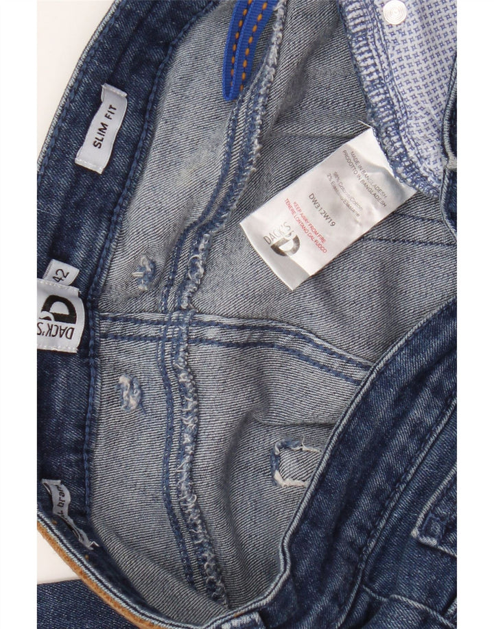Dack's Womens Slim Jeans IT 42 Medium W30 L28 Blue Cotton