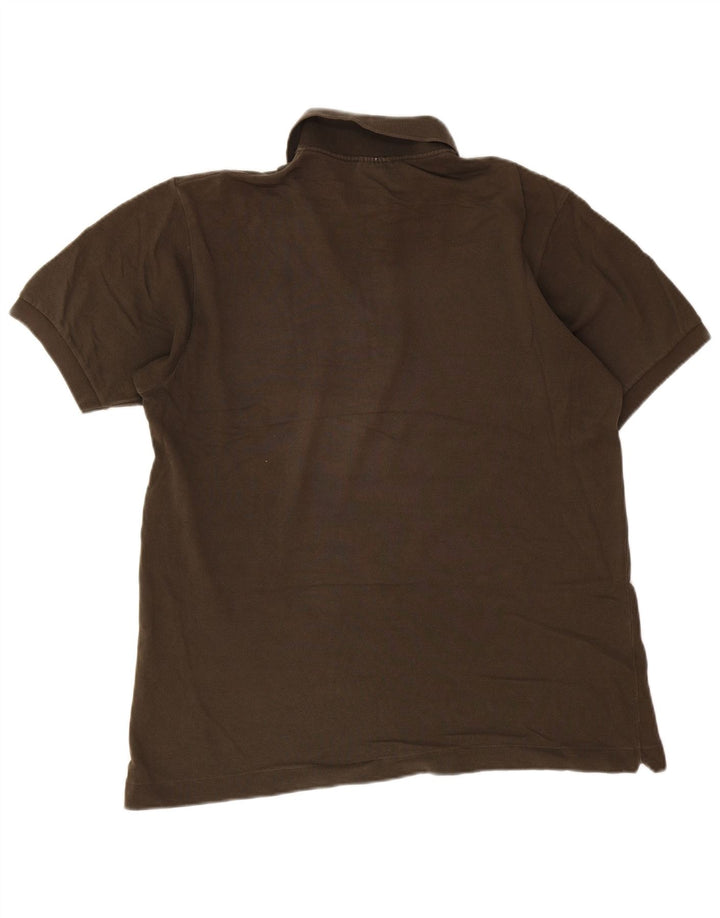 Lacoste Mens Polo Shirt Size 4 Medium Khaki Cotton
