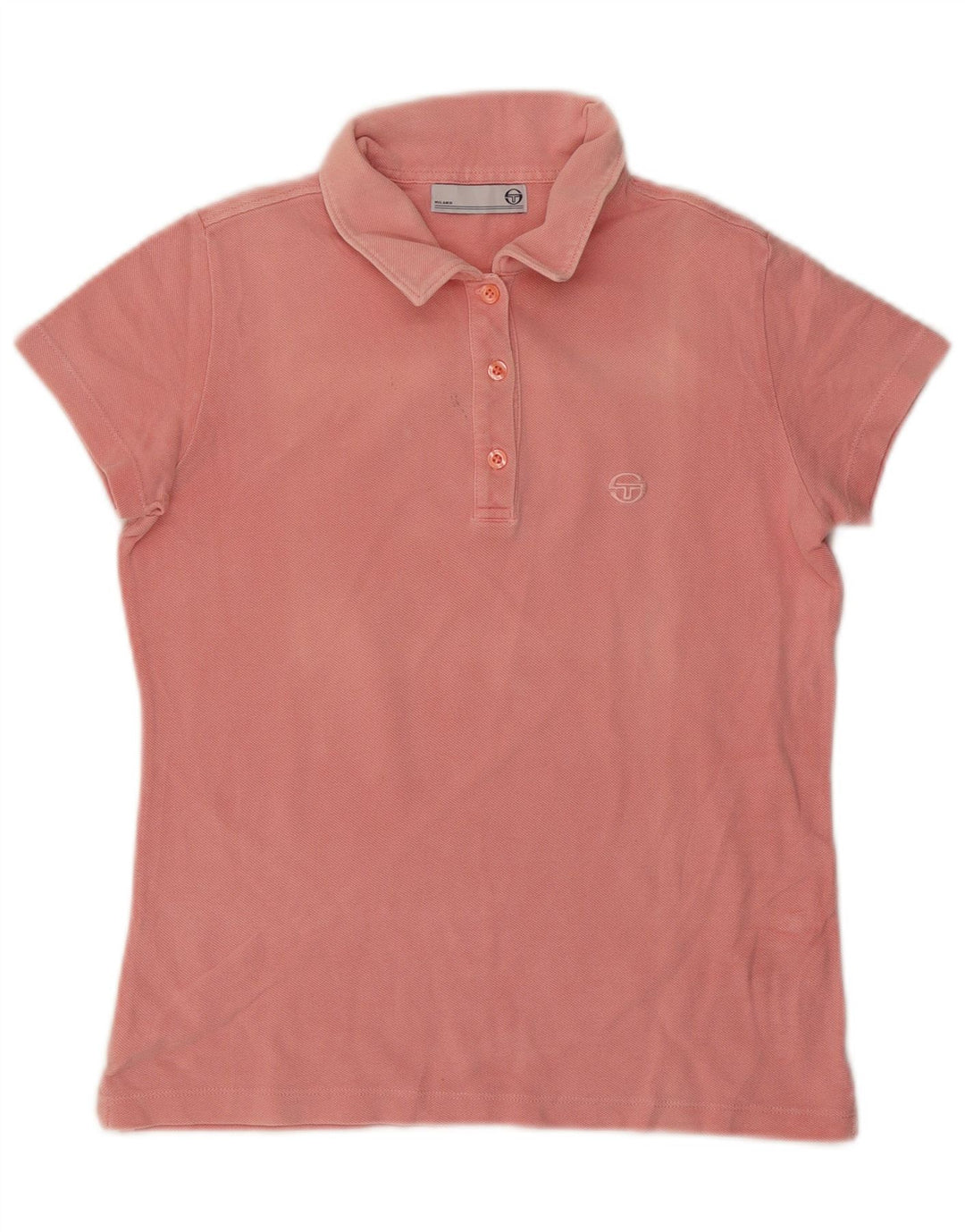 SERGIO TACCHINI Womens Polo Shirt UK 12 Medium Pink Cotton