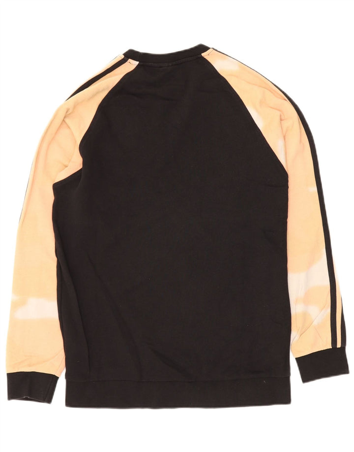 ADIDAS Mens Sweatshirt Jumper Medium Black Tie Dye Cotton