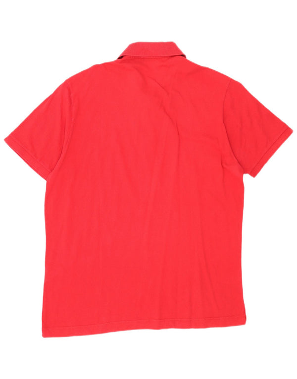 Sergio Tacchini Mens Polo Shirt IT 50 Medium Red Cotton