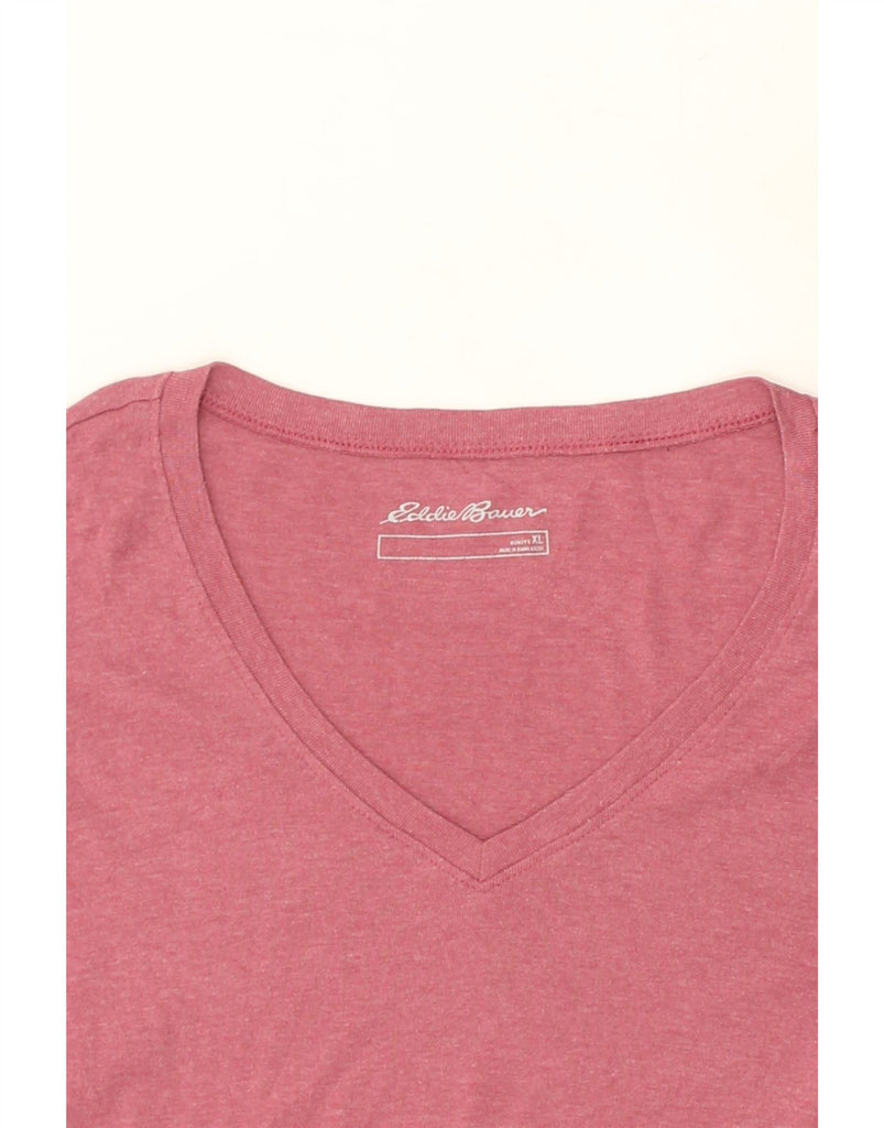 EDDIE BAUER Womens T-Shirt Top UK 18 XL Pink Cotton | Vintage Eddie Bauer | Thrift | Second-Hand Eddie Bauer | Used Clothing | Messina Hembry 