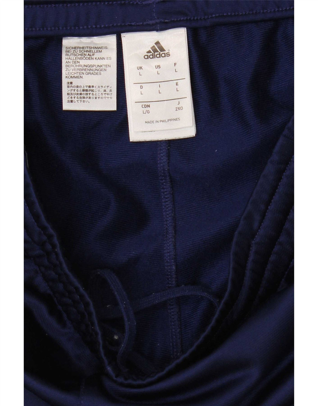 Adidas Mens Tracksuit Trousers Joggers Large Navy Blue Polyester