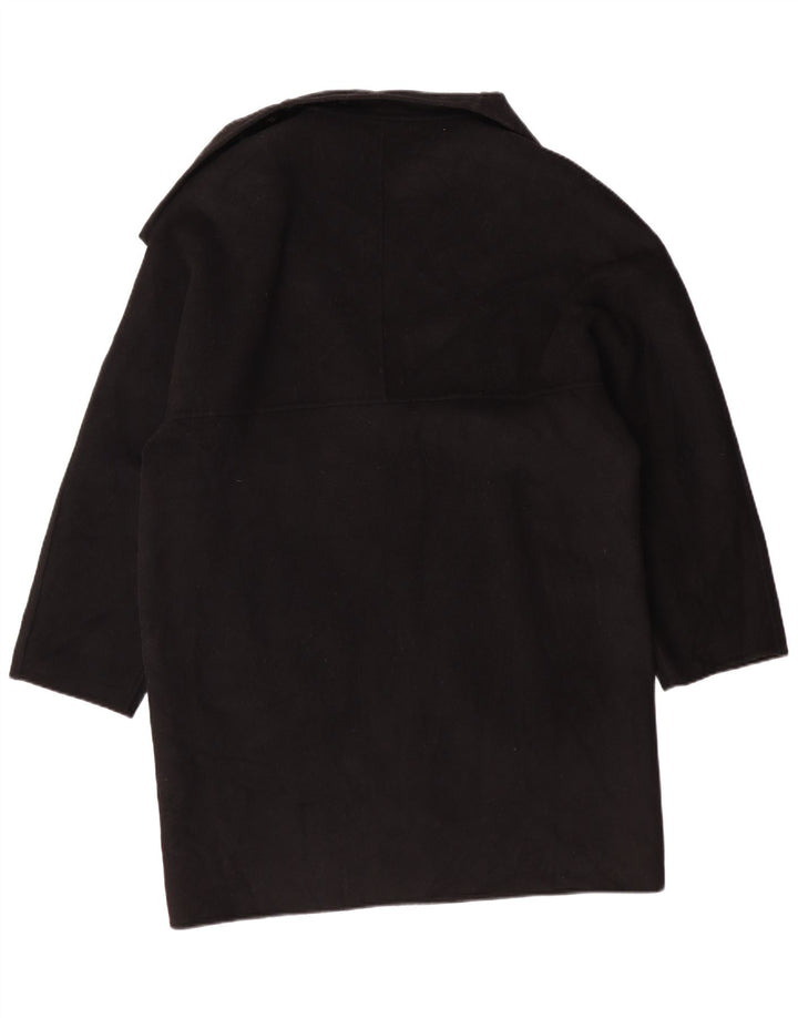 ZARA Womens Overcoat UK 16 Large Black Wool
