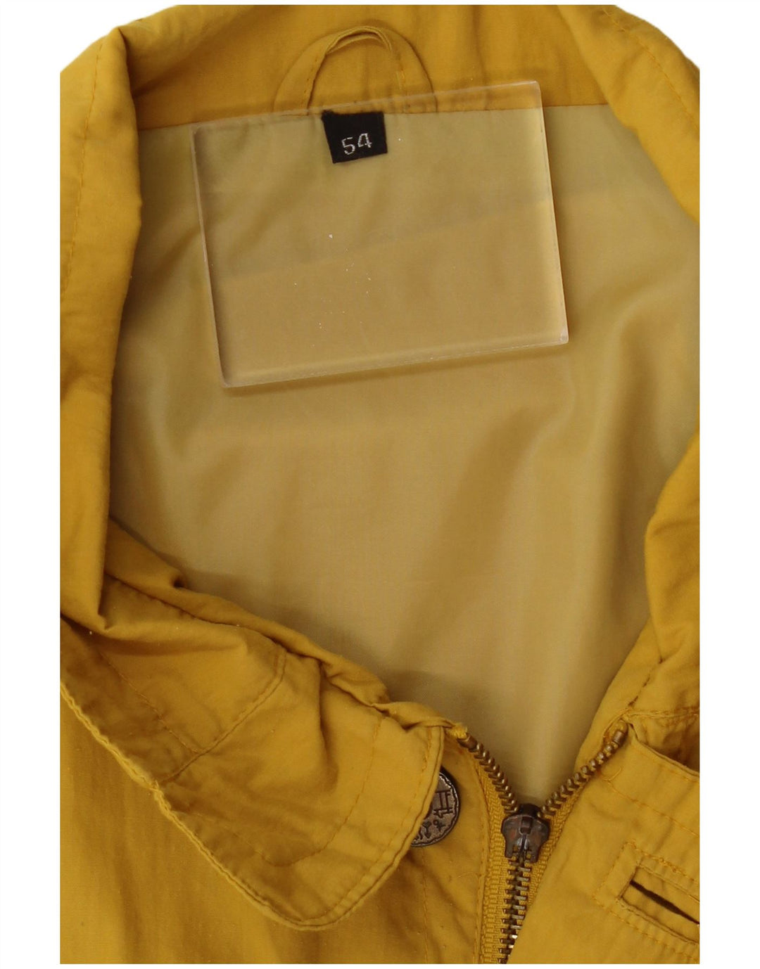 VINTAGE Womens Utility Jacket IT 54 3XL Yellow Polyester