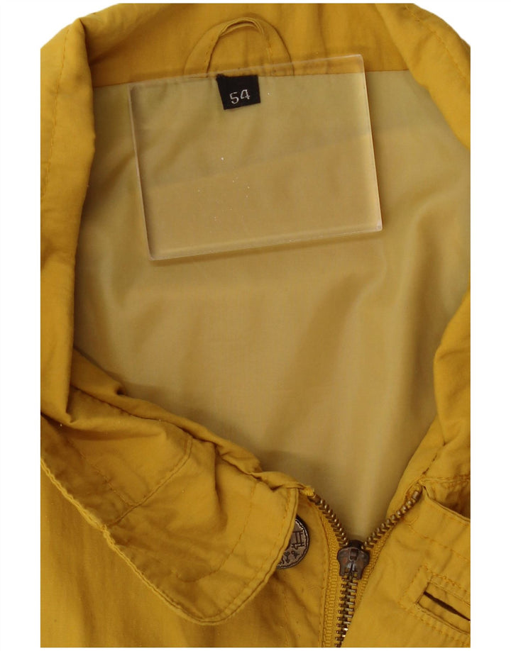 VINTAGE Womens Utility Jacket IT 54 3XL Yellow Polyester
