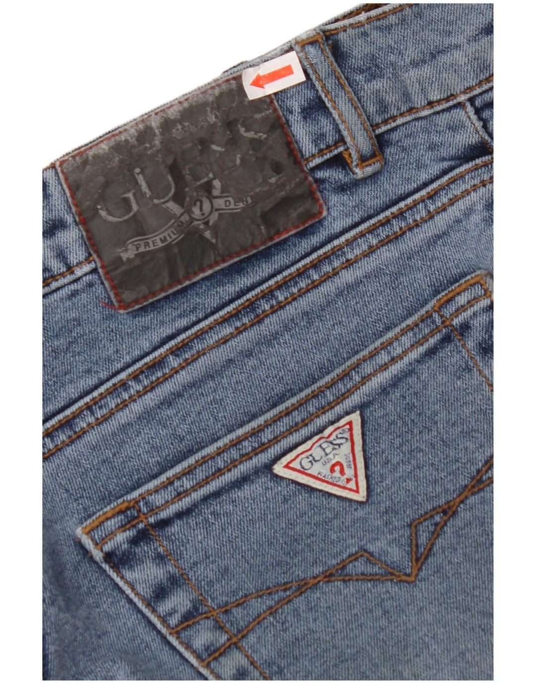 GUESS Womens Bootcut Jeans W28 L32 Blue Cotton
