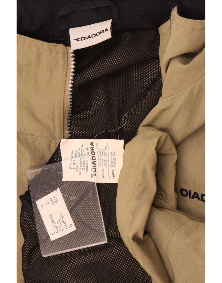 Diadora Mens Loose Fit Rain Jacket UK 36 Small Khaki Polyamide