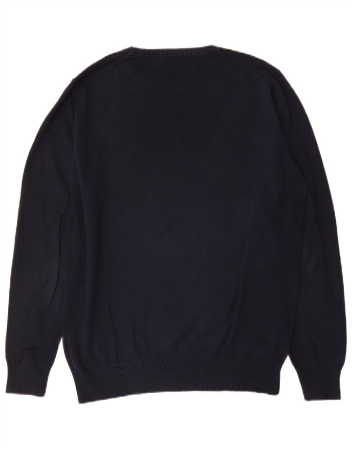 Liu Jo Mens Crew Neck Jumper Sweater Medium Navy Blue