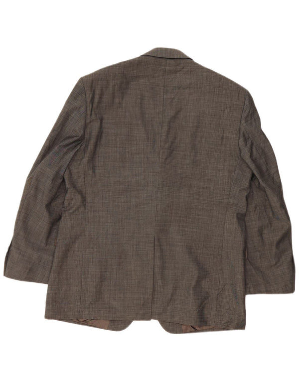 Marks & Spencer Mens 3 Button Blazer Jacket UK 42 XL Grey New Wool