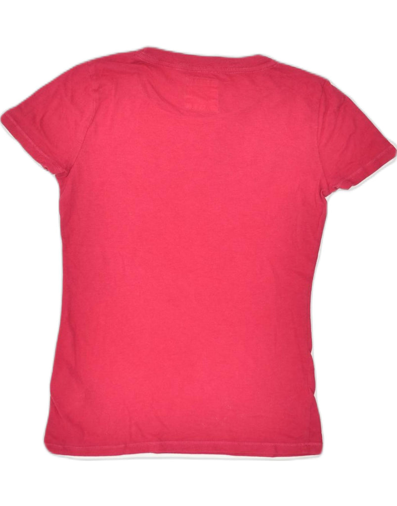 HOLLISTER Womens Graphic T-Shirt Top UK 10 Small Red Cotton | Vintage | Thrift | Second-Hand | Used Clothing | Messina Hembry 