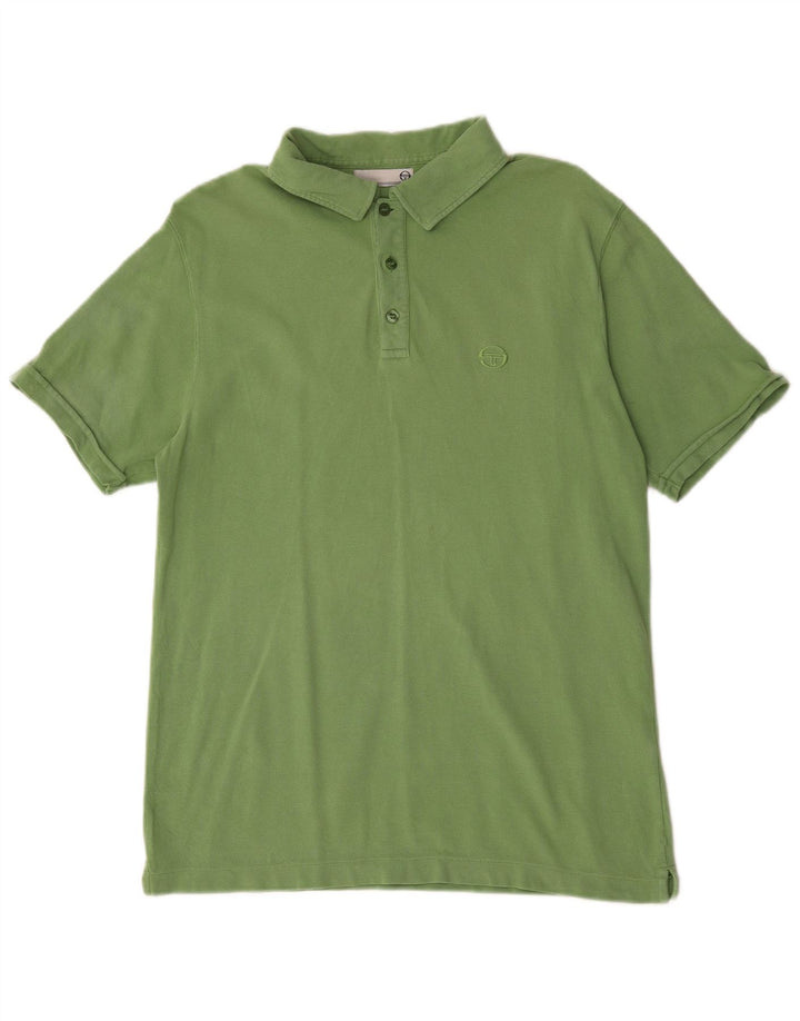 SERGIO TACCHINI Mens Polo Shirt Medium Green Cotton