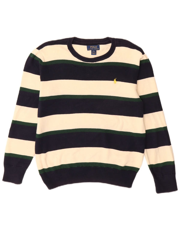 Polo Ralph Lauren Boys Crew Neck Jumper Sweater 14-15 Years Large Multicolo