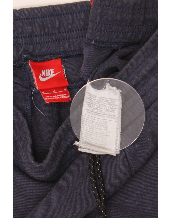 Nike Mens Tracksuit Trousers Joggers Medium Navy Blue Cotton