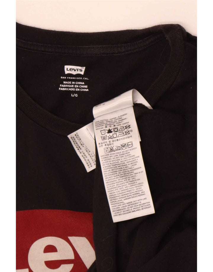 Levi's Mens Graphic T-Shirt Top Large Black Cotton