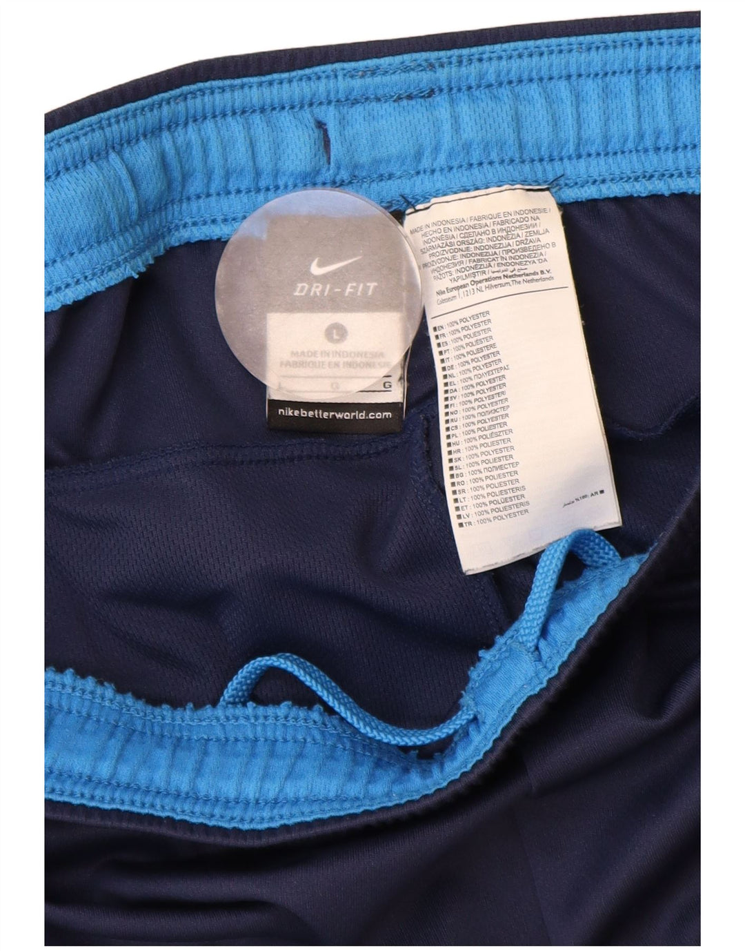 Nike Mens Dri Fit Sport Shorts Large  Navy Blue Polyester
