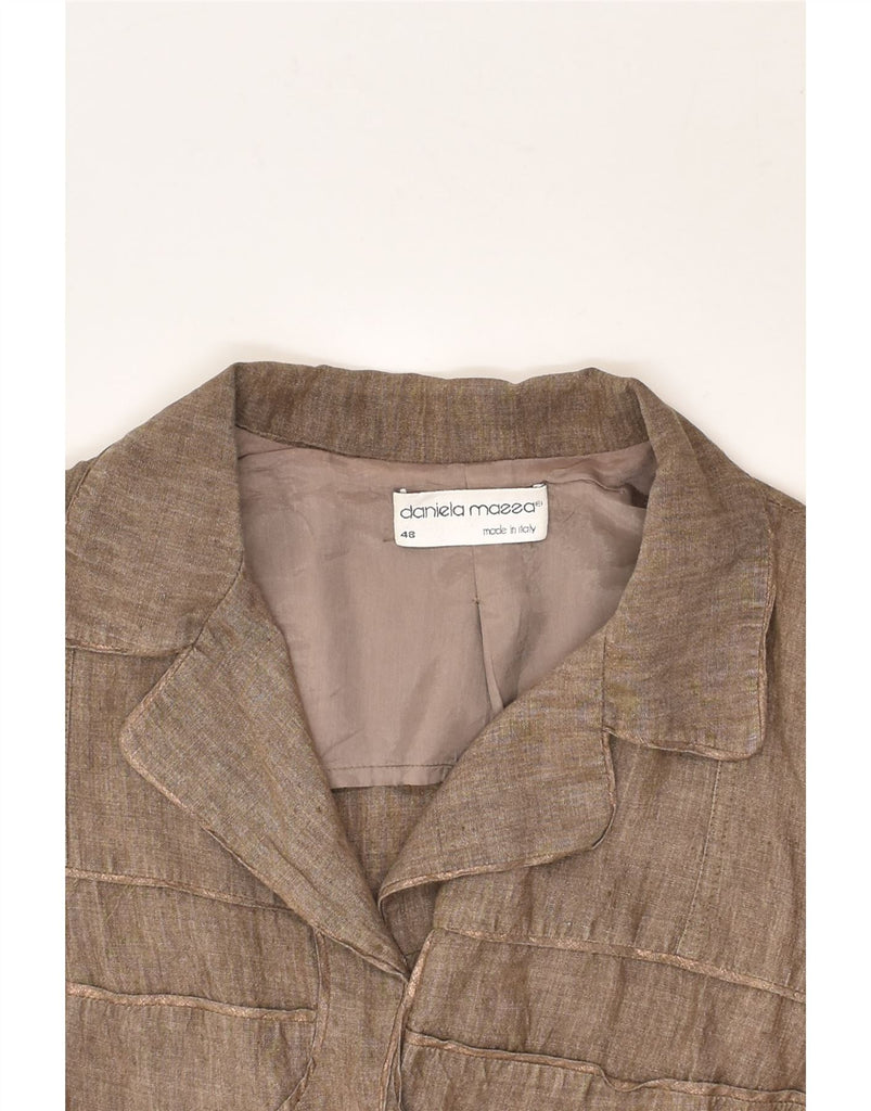 VINTAGE Womens 2 Button Blazer Jacket IT 48 XL Brown | Vintage Vintage | Thrift | Second-Hand Vintage | Used Clothing | Messina Hembry 