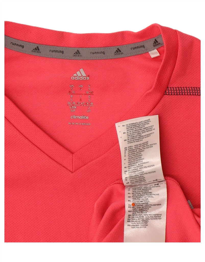 ADIDAS Womens Climalite Top Long Sleeve UK 8/10 Small Pink Polyester Vintage Adidas and Second-Hand Adidas from Messina Hembry 
