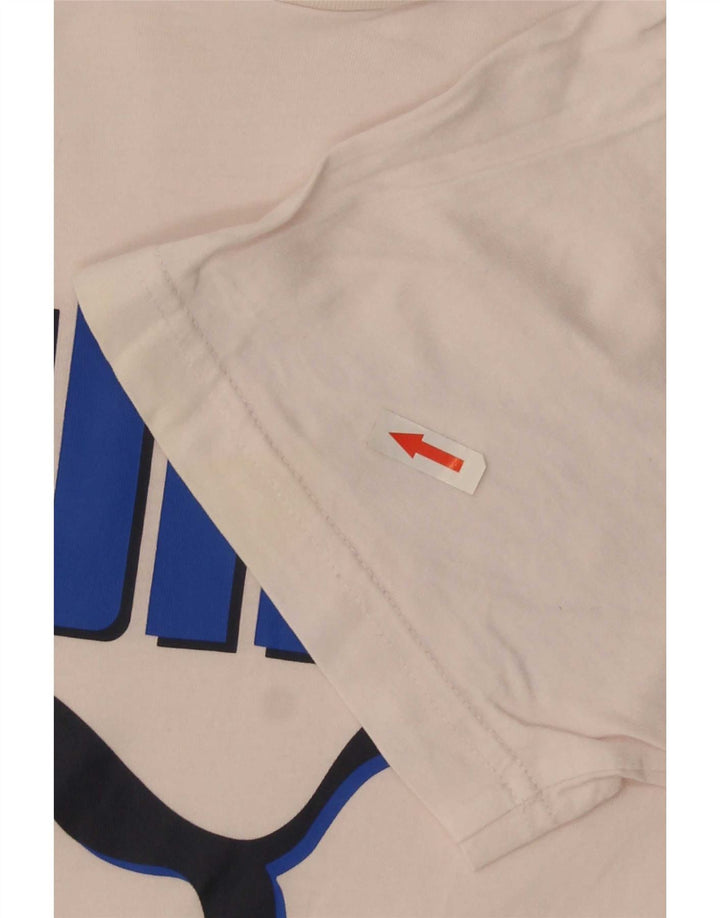 Puma Mens Graphic T-Shirt Top Medium White