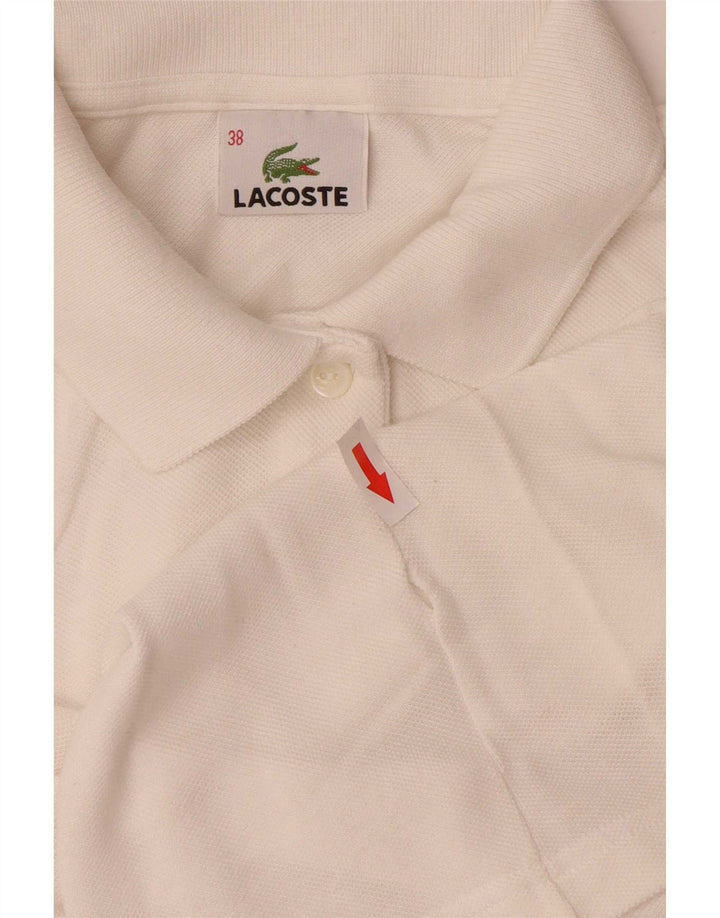 Lacoste Womens Polo Shirt Size 38 Medium White