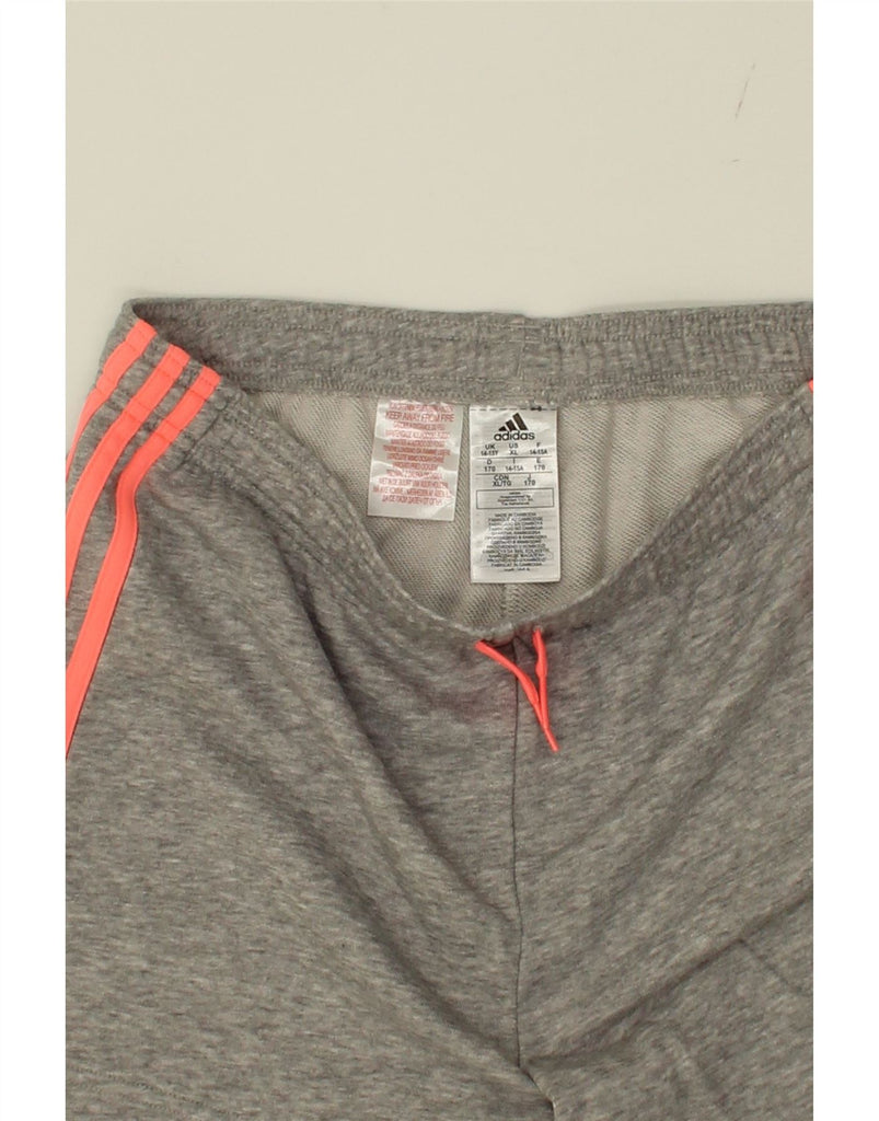 ADIDAS Girls Sport Shorts 14-15 Years  Grey Cotton Vintage Adidas and Second-Hand Adidas from Messina Hembry 