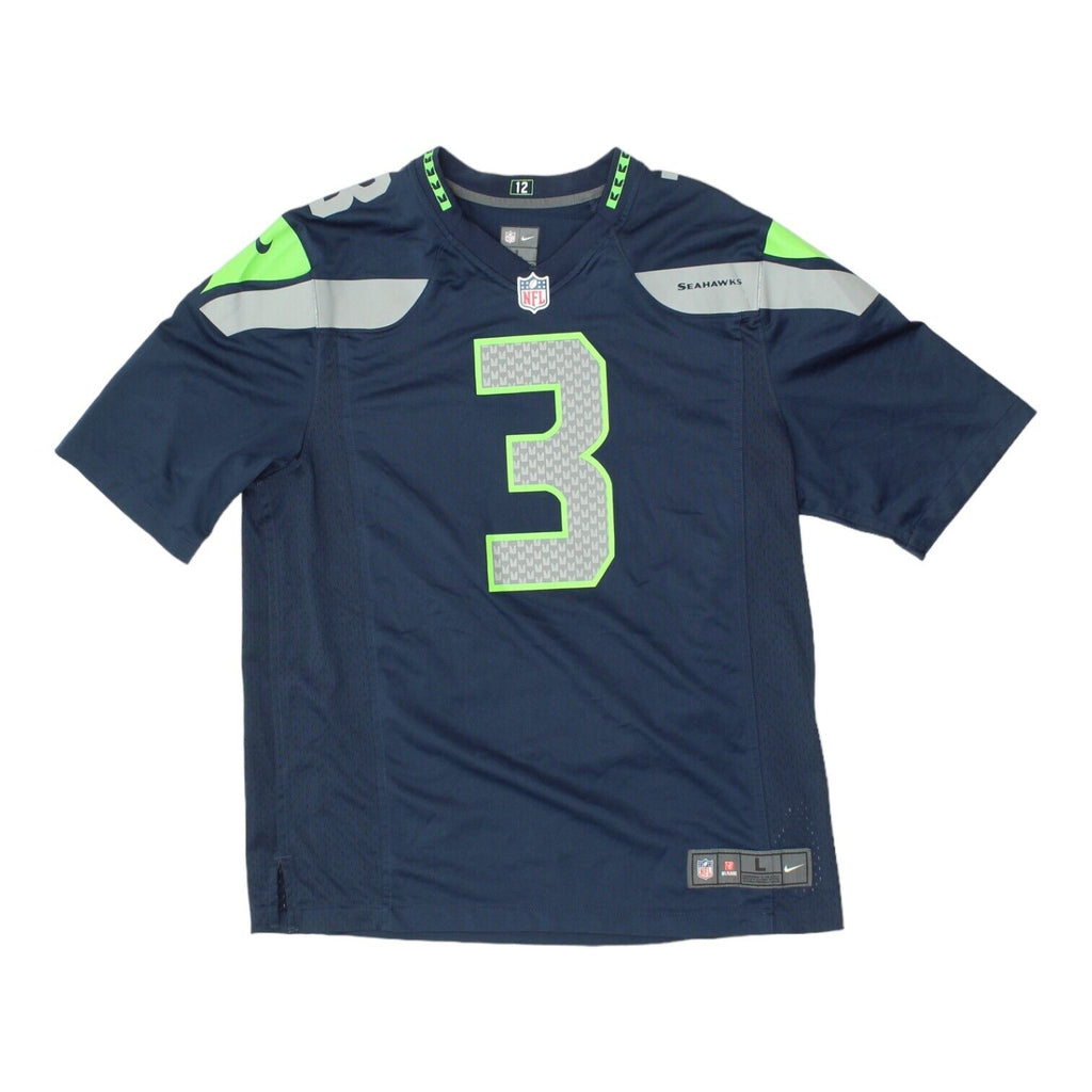 Seattle Seahawks Russell Wilson Nike Mens Navy Jersey | NFL Sportswear VTG Vintage Messina Hembry and Second-Hand Messina Hembry from Messina Hembry 