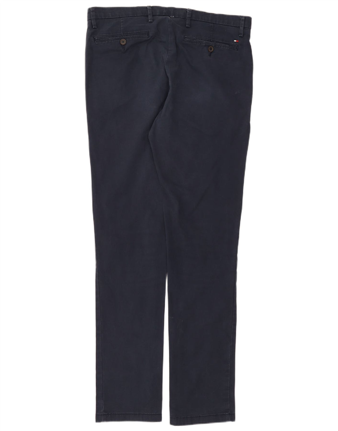 Tommy Hilfiger Mens Slim Chino Trousers W36 L34 Navy Blue Cotton
