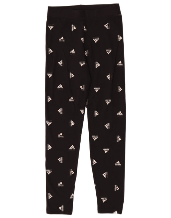 Adidas Girls Graphic Leggings 13-14 Years Black