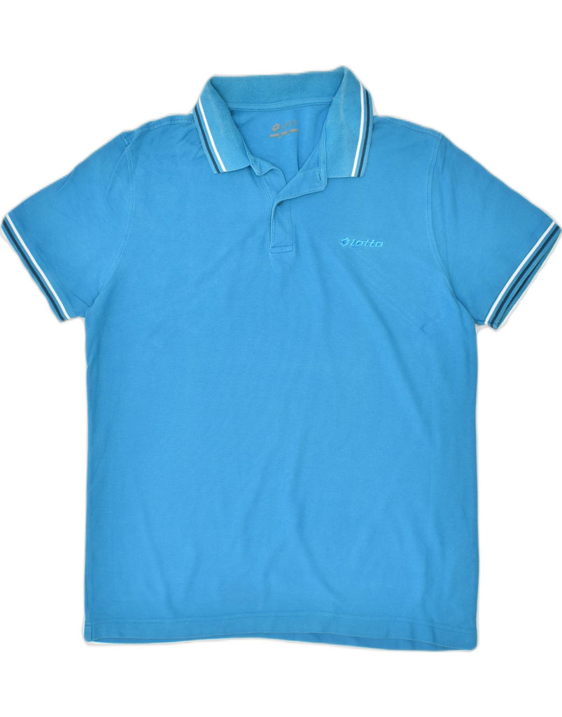 LOTTO Mens Polo Shirt XL Blue Cotton | Vintage | Thrift | Second-Hand | Used Clothing | Messina Hembry 