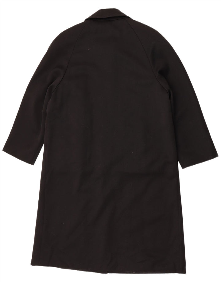 Vintage Womens Overcoat IT 46 Large Black Virgin Wool