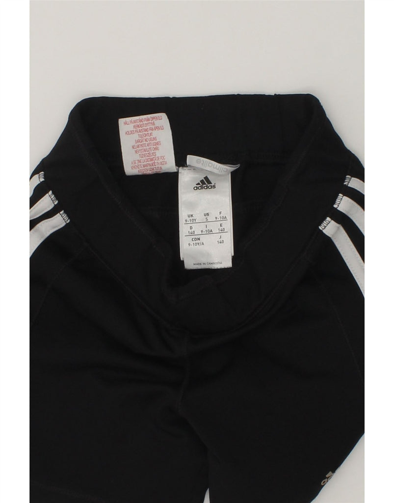 ADIDAS Girls Climalite Sport Shorts 9-10 Years Black Polyester | Vintage Adidas | Thrift | Second-Hand Adidas | Used Clothing | Messina Hembry 