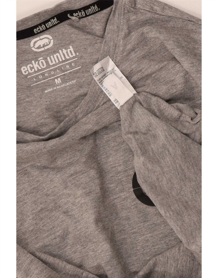 Ecko Unltd Mens Graphic T-Shirt Top Medium Grey Cotton