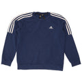 Adidas Mens Sweatshirt Jumper Small Navy Blue Cotton