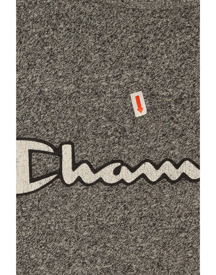 Champion Mens Graphic T-Shirt Top XL Grey Flecked