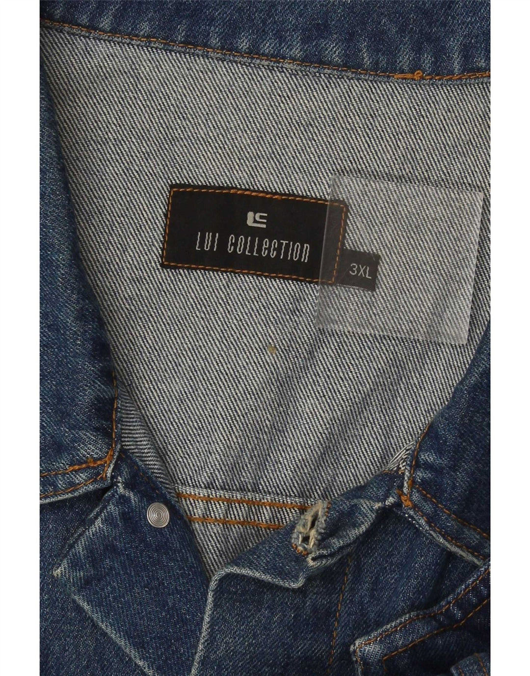 Vintage Mens Denim Gilet UK 46 3XL Blue