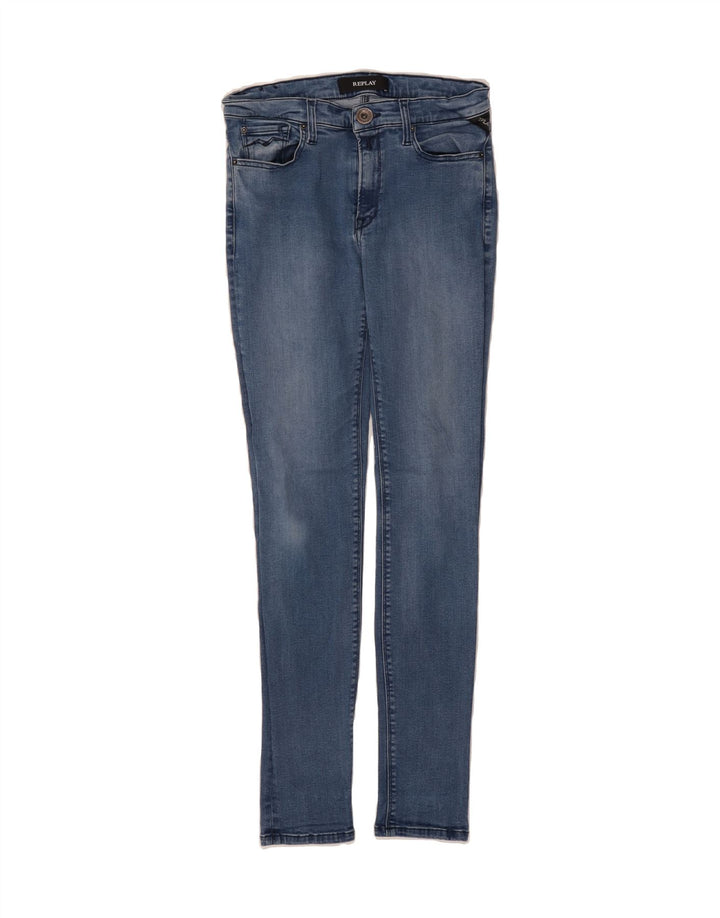 REPLAY Womens Skinny Jeans W26 L29 Blue Vintage Replay and Second-Hand Replay from Messina Hembry 