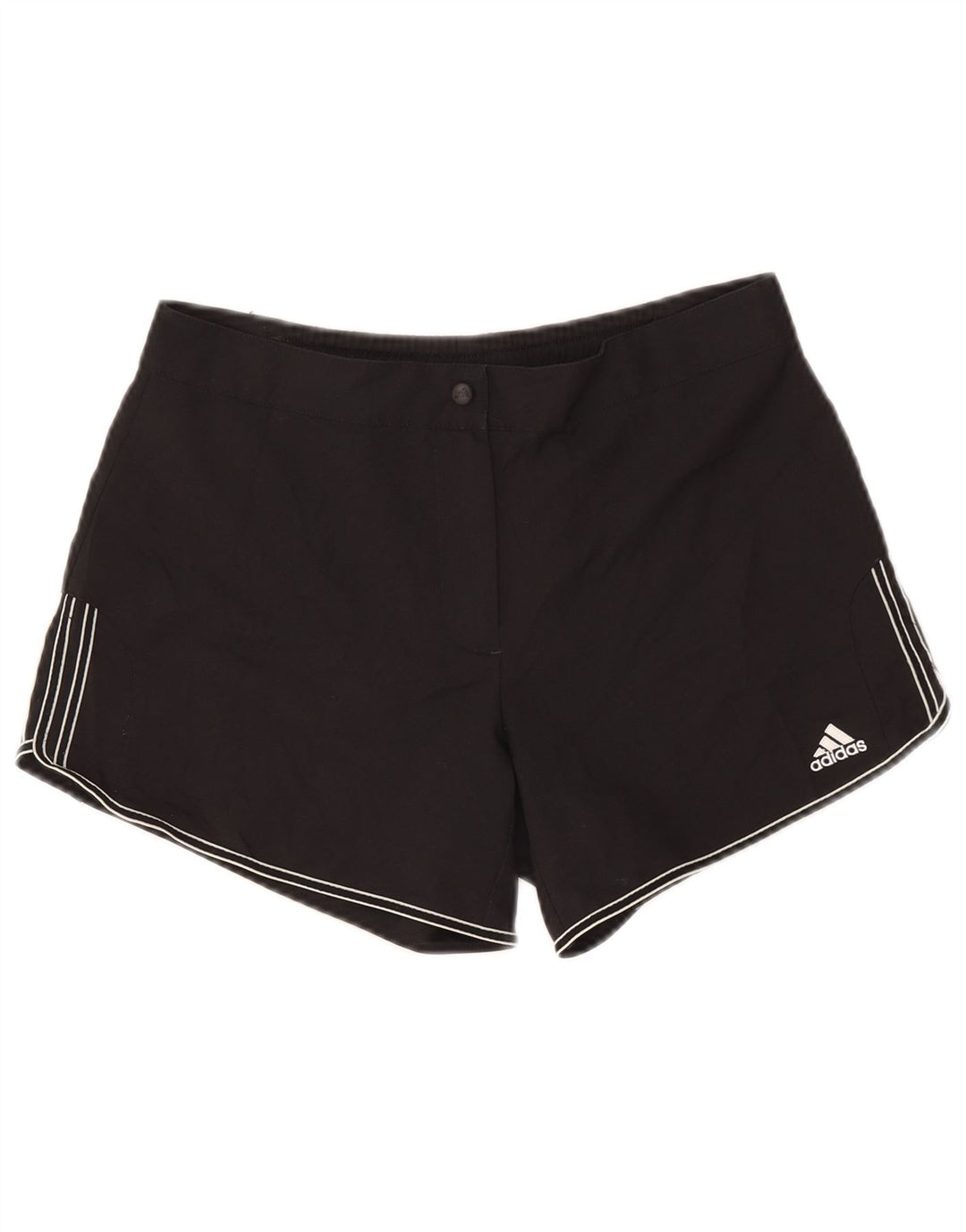 Adidas Womens Shorts UK 12 Medium W30 Black Polyester
