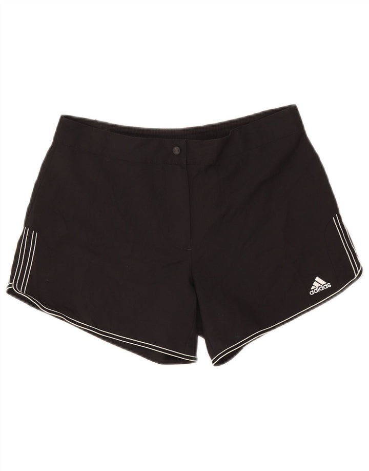 Adidas Womens Shorts UK 12 Medium W30 Black Polyester