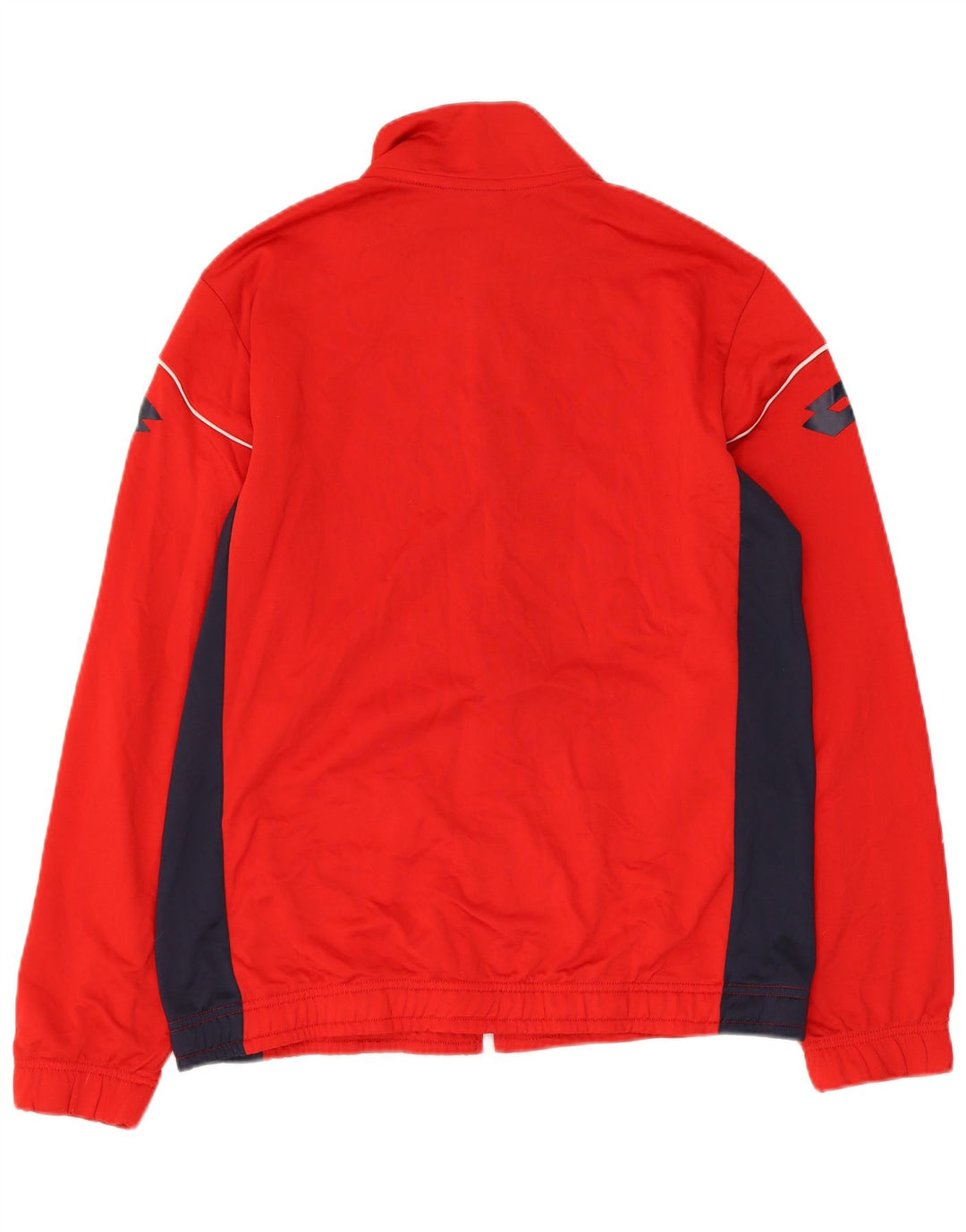 LOTTO Mens Graphic Tracksuit Top Jacket Medium Red Colourblock Polyester
