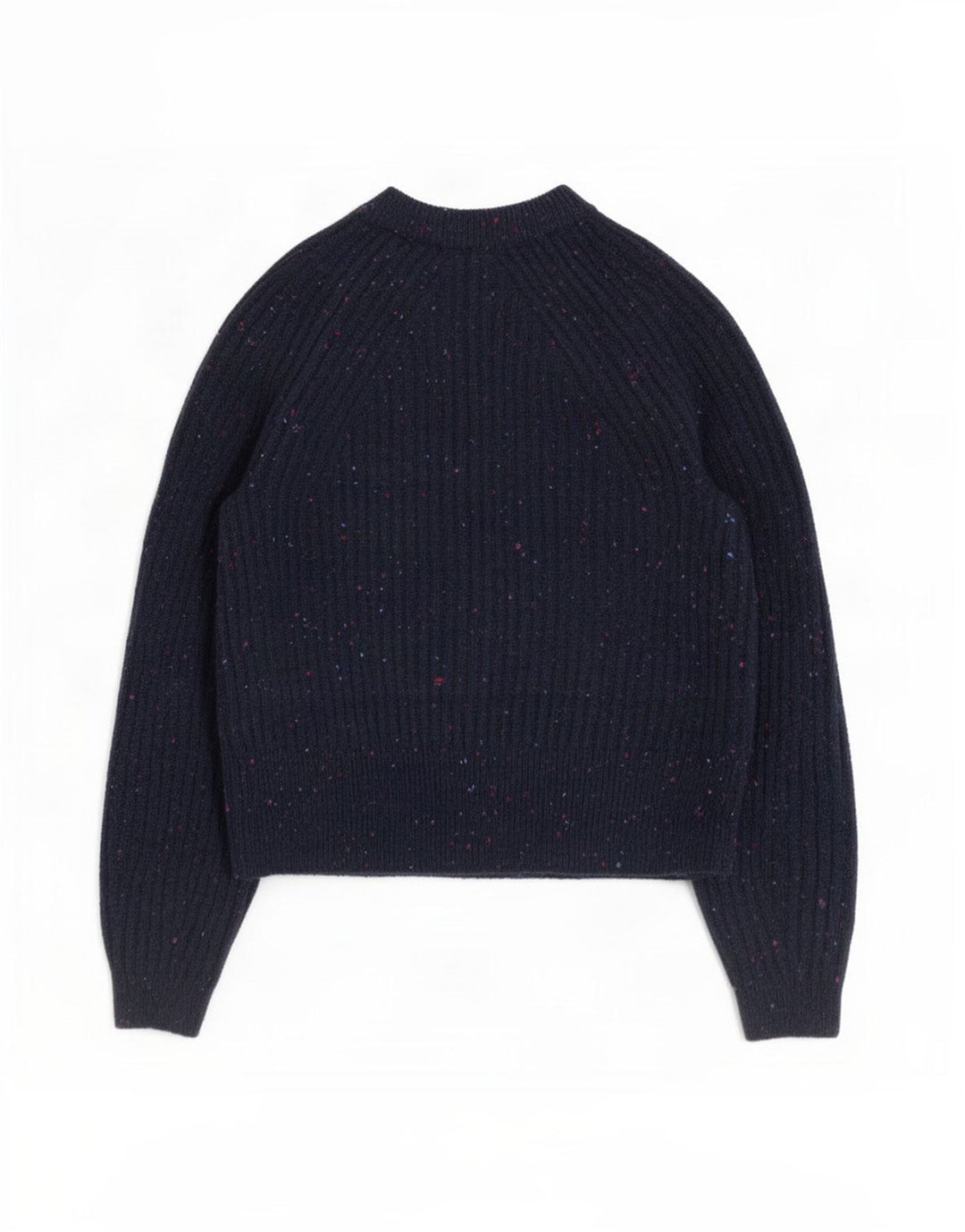 Marks & Spencer Womens Cardigan Sweater UK 10 Small Navy Blue Flecked