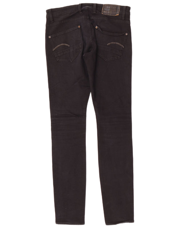 G-Star Mens Revend Skinny Jeans W33 L34 Black Cotton