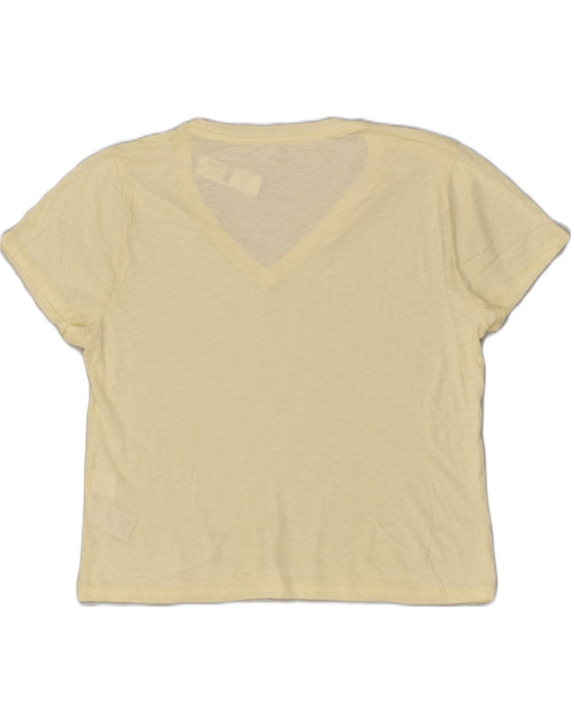 J. CREW Womens T-Shirt Top UK 18 XL Beige Cotton | Vintage J. Crew | Thrift | Second-Hand J. Crew | Used Clothing | Messina Hembry 