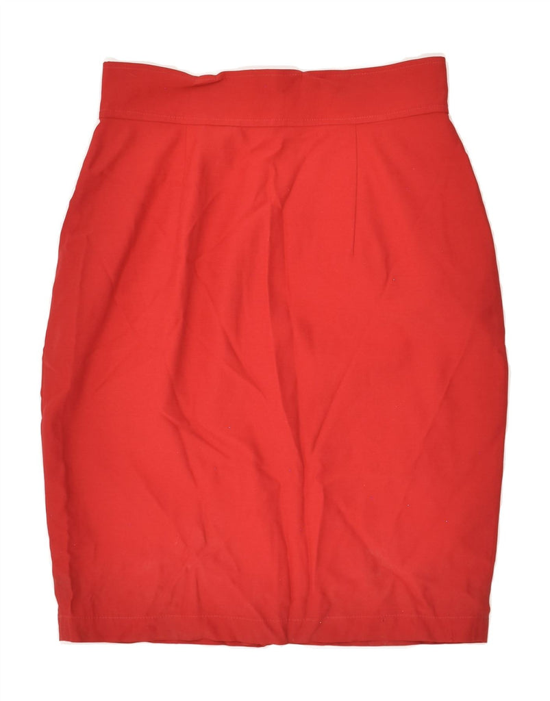 VINTAGE Womens Pencil Skirt W28 Medium  Red Acetate Vintage Vintage and Second-Hand Vintage from Messina Hembry 