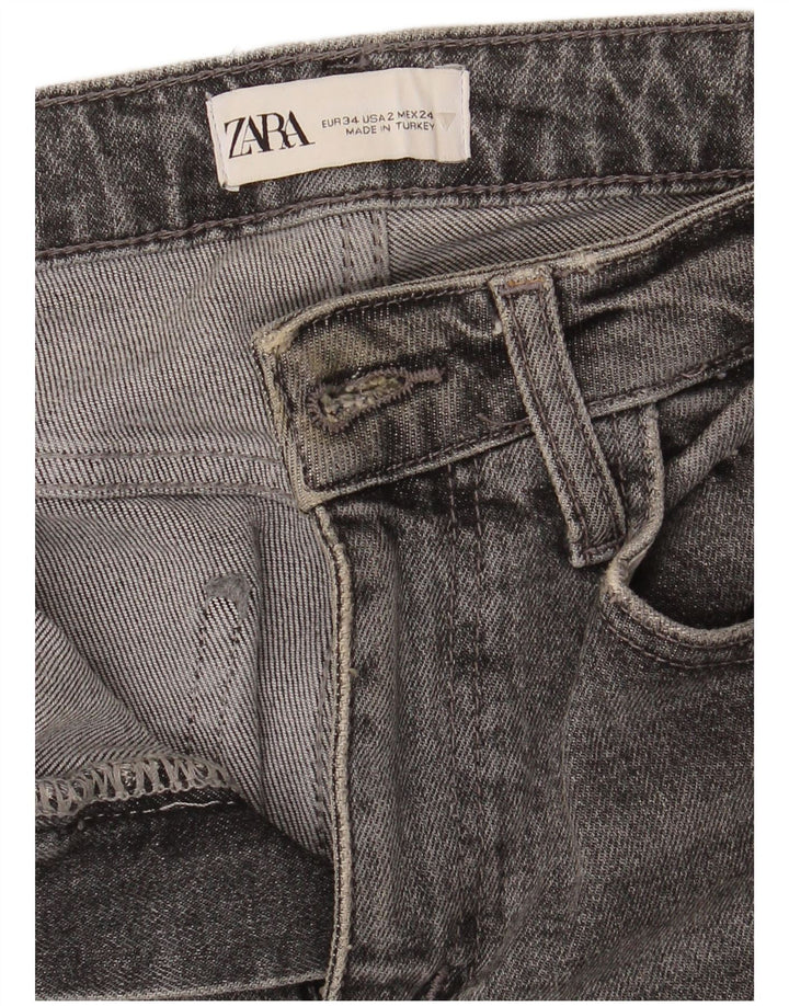 Zara Womens Slim Jeans EU 34 2XS W24 L26 Grey